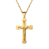 Fashion Stainless Steel Jesus Cross Pendent Necklace Religious Accessaries Necklace Hot Sale Amulet Birthday Party Jewlery Gifts