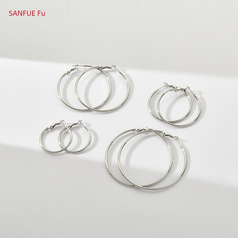 San Fu Earrings Best Selling Light Luxury Temperament Female Accessories Simple Bracelet