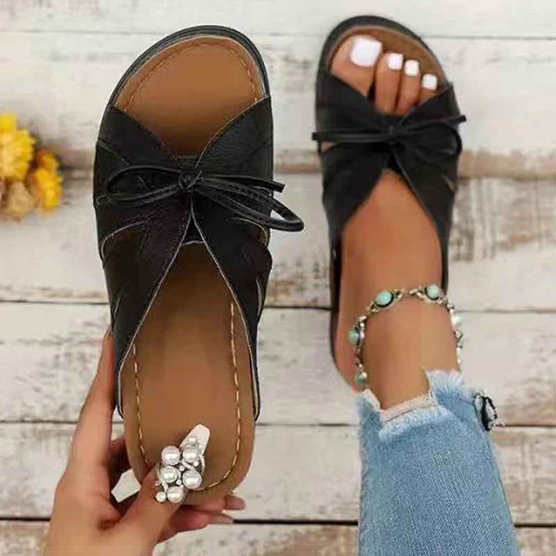 Women Sandals 2024 New Summer Shoes For Women Low Heels Sandals 2024 Trend Slippers Summer Women's Footwear Red Sandalias Mujer