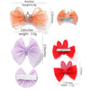 2pcs/set Lovely Bow Hairpins Solid Color Gauze Bows Clip for Kids Sweet Soft Hair Clips Pink Princess Girls Hair Accessories