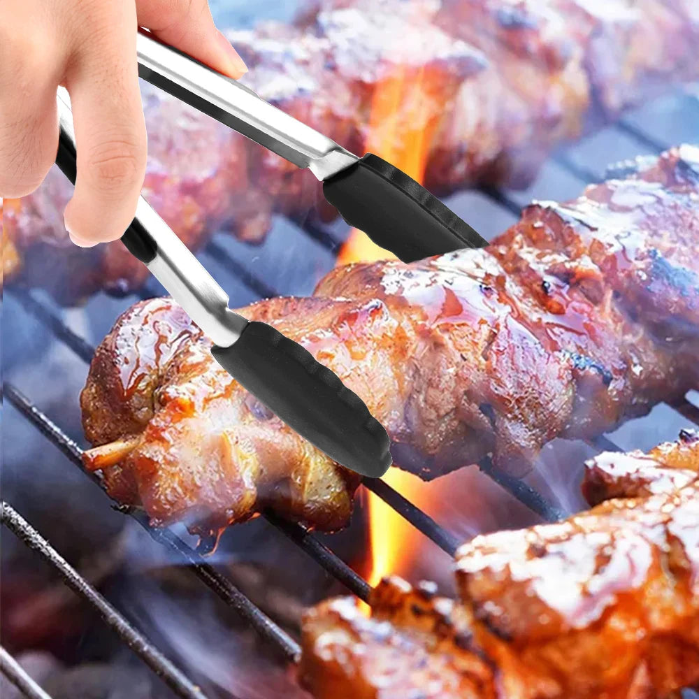 7/9/12 inch Small Silicone Clips Bread Barbecue tongs Steak Clip Food Clips BBQ Cooking Baking Salad Kitchen Accessories