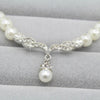 Elegant Women Bridal Wedding Party Pearl Rhinestone Necklace Earrings Jewelry Set New Fashion