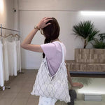 Load image into Gallery viewer, Seasonal Hollow Out Designed Shoulder Bag Versatile Knitting Handle Bag England Style Casual Women Tote Underarm Bag
