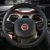 Microfiber Leather Car Steering Wheel Cover For Fiat Panda 2013 2015 2017 2019 2020 2021 2022 Auto Accessories