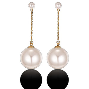 Stainless Steel Women Jewlery Aesthetic Pearl Dangle Earrings Hypoallergenic Earring Hot Sale Birthday Party Jewlery Gifts