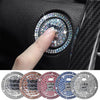 Car Start Switch Button Auto Decorative Diamond Stickers Rhinestone Ring Circle Trims Protective Cover Car Accessories 2Pcs/set