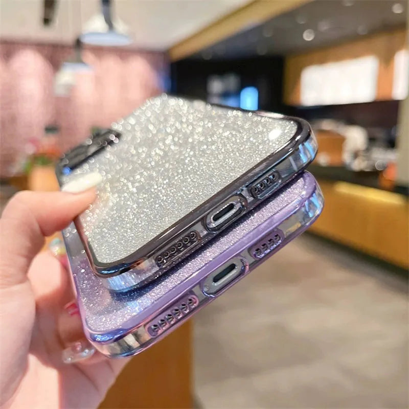 Luxury Electroplated Bling Glitter Soft Phone Case For Samsung Galaxy A30 A32 A34 A50 A51 A52 A53 A54 A70 A71 A72 A73 Back Cover