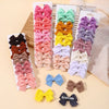 10Pcs/lot Solid Color Ribbon Baby Bows Hair Clips for Baby Girls Handmade Bowknot Hairpin MiNi Barrettes Kids Hair Accessories