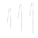 Load image into Gallery viewer, Dainty Female 925 Silver Needle Line Drop Earrings Cute Dangle Earrings for Women Trendy Bridal Simple Wedding Earring
