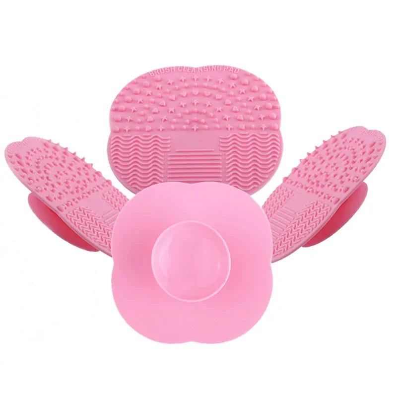 Silicone Makeup Brush Cleaning Pad with Suction Cup Colorful Wash Pad for Cleaning Brushes Beauty Eggs Brush Cleaner Makeup