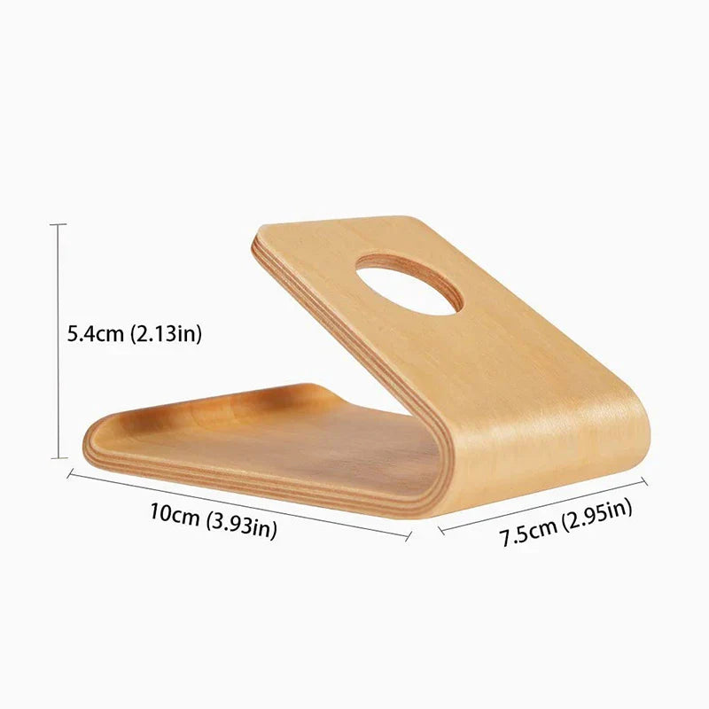 Creative Solid Wood Phone Holder Universal Mobile Desktop Stand Multifunction Tablet Stand Charging Stand Wooden Base