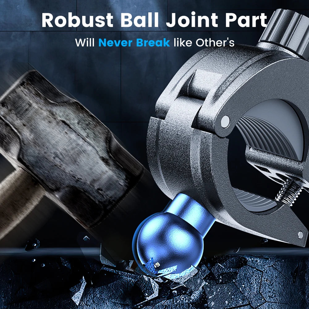 Joyroom Universal Bike Phone Holder 360° View Bicycle Phone Holder for 4.7-7 inch Mobile Phone Stand Shockproof Bracket GPS Clip