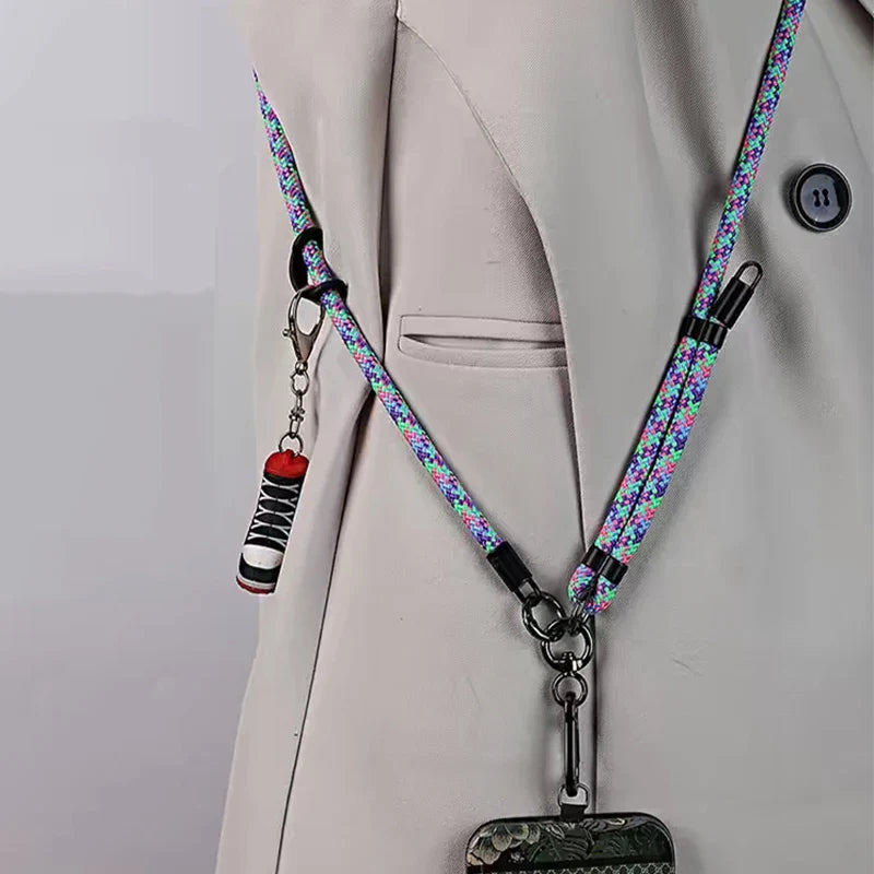 150CM Extendable Mobile phone Lanyard Adjustable Neck Shoulder High-end Strap Men Women's Mountaineering Crossbody Phone Rope