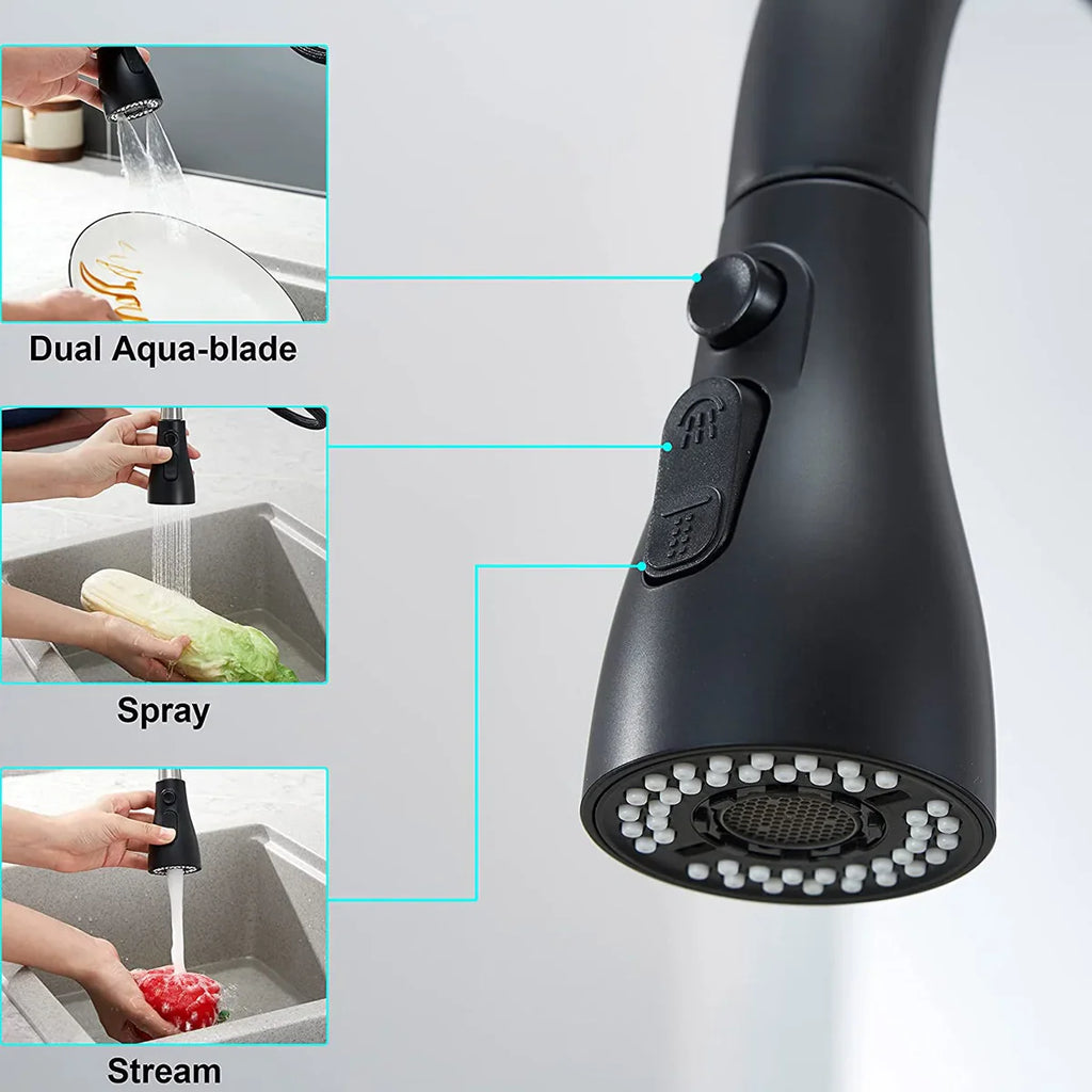 G1/2 Kitchen Pull Out Faucet Head Chrome Shower Nozzle Sprayer Bathroom Sink Tap Replacement Accessory Male Threads Head Aerator