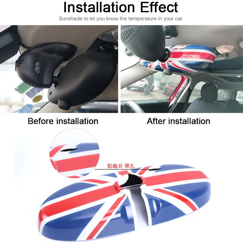 Car Interior Rear View Mirror Cover For MINI One Cooper S JCW R50 R52 R53 R55 R56 R57 R60 F54 F55 F56 F57 F60 Auto Accessories