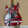 In stock, 6-chord relic style Fan Hailun electric guitar, red body, chrome plated accessories, available in multiple colors, fac