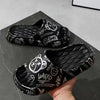 Thick soled slippers for men's summer outings, feeling like stepping on feces, cool slippers for home and indoor anti slip coupl