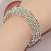 Fashion Silve/Gold Crystal Bracelet Shining Full Rhinestone Hand Wrist Bracel 3/5 Rows Cubic Zirconia Bridal Jewelry Wedding