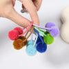 5pcs/lot Girls Double Plush Ball Hair Ropes Set For Kids Solid Color Scrunchies Elastic Hair Bands Hair Accessories Wholesale