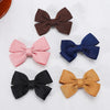 5Pcs/Set Solid Hairpins for Baby Grosgrain Ribbon Bows Hair Clips Boutique Handmade Headwear Girls Baby Hair Accessories