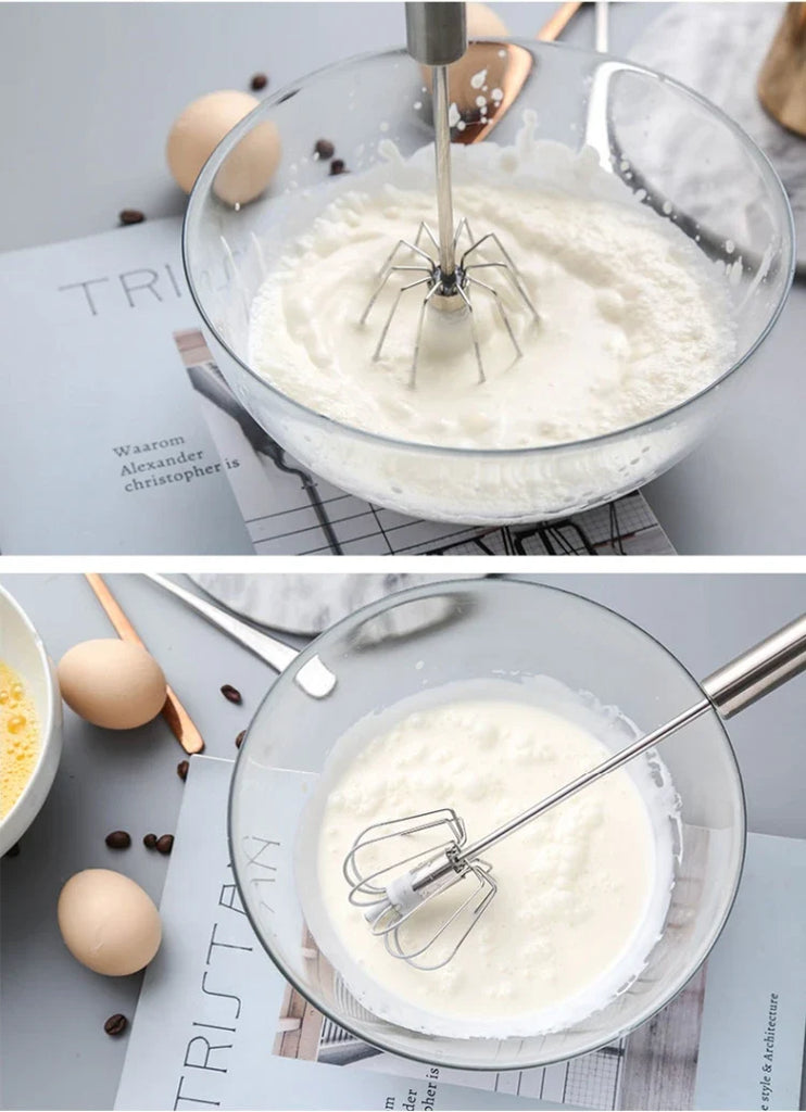 Hand Pressure Semi-automatic Egg Beater Stainless Steel For Molds For Hotcakes Salt Shaker Kitchen All New Items Coffee Makers