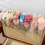 Load image into Gallery viewer, 1pcs Bride Wedding Hairband Artificial Flower Crown Headband Hair Accessories Women Girls Sweet Floral Hair Hoop Party Headwear
