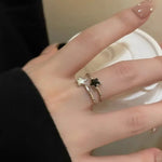 Load image into Gallery viewer, Kpop Vintage Y2k Gothic Double Layer Star Open Rings For Women Girls Aesthetic Fashion Trend Jewelry Grunge EMO 90s Accessories
