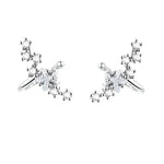 Load image into Gallery viewer, No Piercing Ear Cuff Satr Earrings for Women 1PC Silver Color Crystal Earclip Orbital Non Pierced Earing Fashion Jewelry EF070
