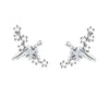 No Piercing Ear Cuff Satr Earrings for Women 1PC Silver Color Crystal Earclip Orbital Non Pierced Earing Fashion Jewelry EF070