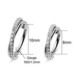 Load image into Gallery viewer, G23 Titanium Hinged Segment Ring Cartilage Hoops Double Row Helix Piercing Jewellery Conch Ring Septum Ring Tragus Daith Earring
