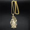 The Virgin Mary of Christian Jesus Necklace for Women Men Stainless Steel Gold Color Catholicism Sacred Jewlery joyas NZZZ508S01