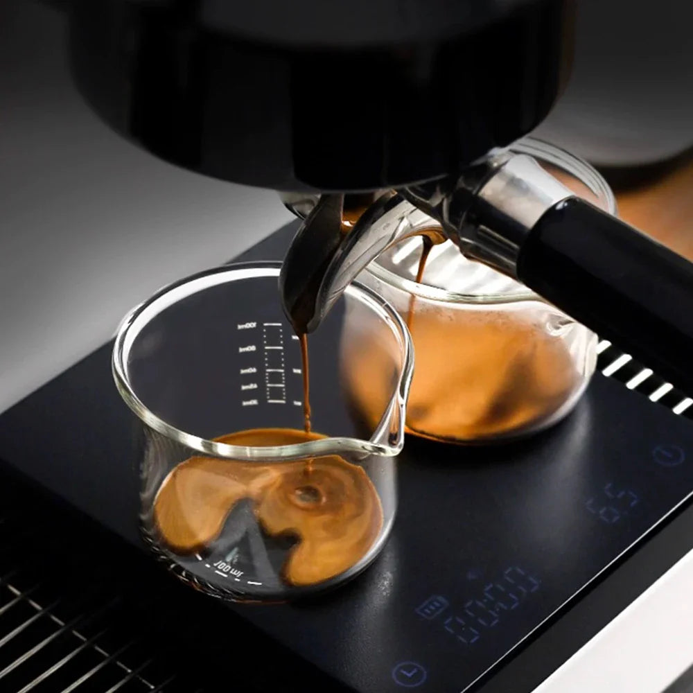 100ml Espresso Shot Glasses With Clear Scale Measuring Cup Liquid Heavy Glass Coffee Cups Professional Home Barista Accessories