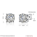 Load image into Gallery viewer, New Fine 925 Sterling silver diamond stud earrings for women fashion Charms party wedding classic jewelry Holiday gifts
