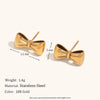 Miranda Stainless Steel Bowknot Bow Trendy Earring Necklace Pendant 18K Gold PVD Plated Stain Less Metal Fashion Jewelry 2024 Gi