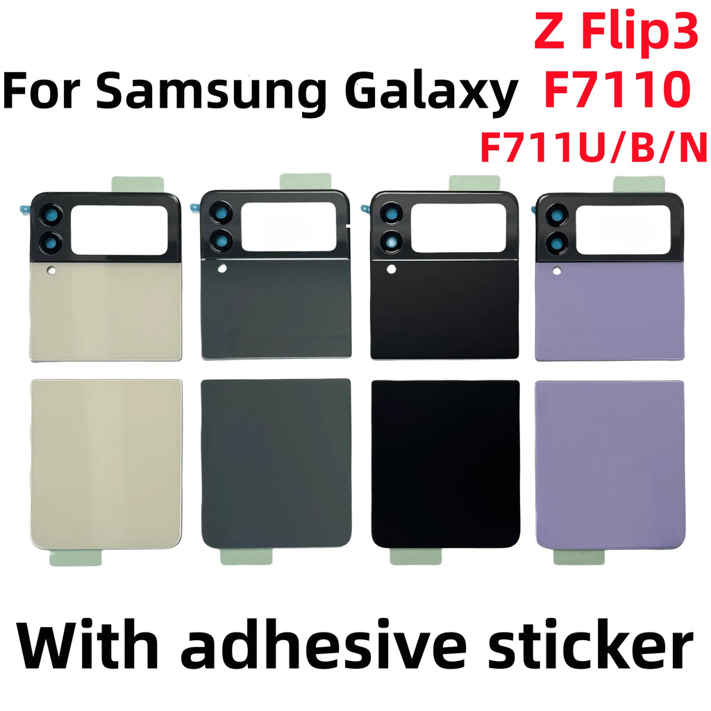 Back Cover Glass Replacement For Samsung Galaxy Z Flip3 F7110 F711U F711B F711N Battery Cover Rear Door Housing Case Back cover