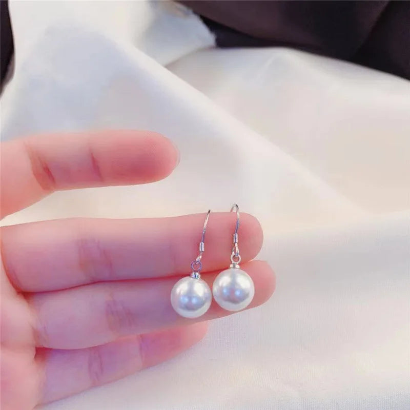Fanqieliu Original 925 Silver Needle Lady's Fashion Jewelry New Pearl Drop Earrings FQL23505