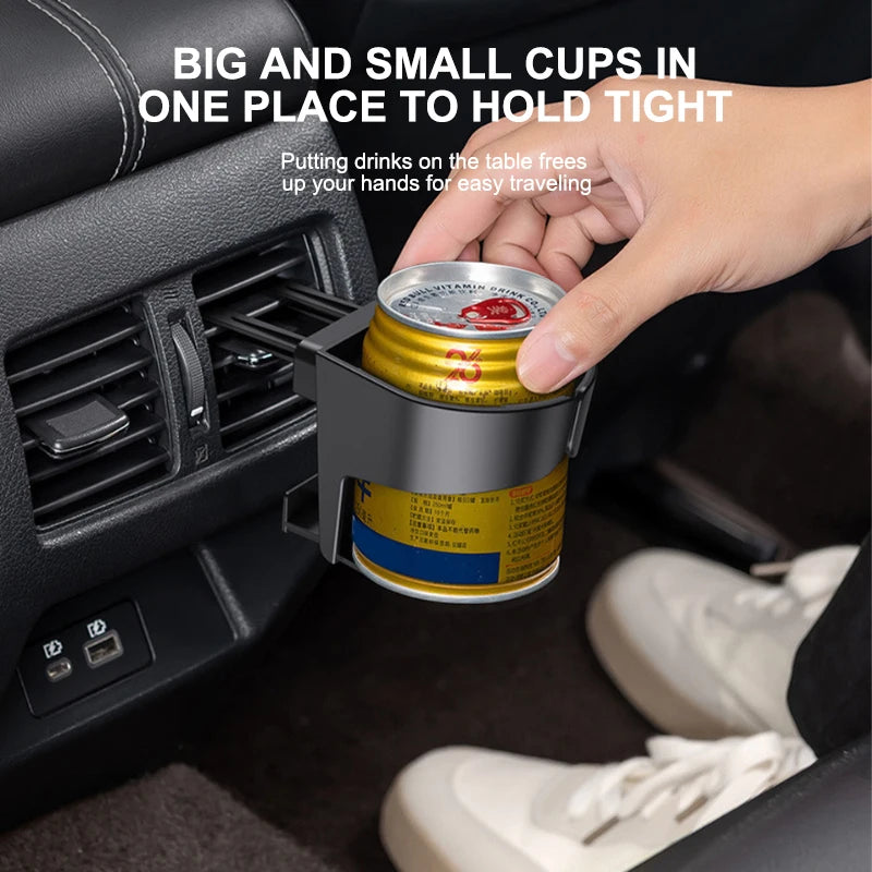 SEAMETAL Car Cup Holder Air Vent Outlet Drink Coffee Bottle Hanging Holder Universal Anti Shake Drink Rack Stand Ashtray Mount