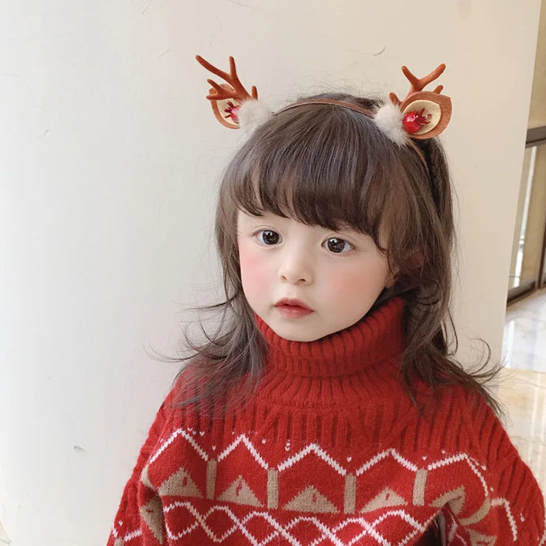 New Year Christmas Hair Pin Children Barrettes Bow Deer Santa Claus Kids Christmas Headwear Girls Kids Hair Accessories