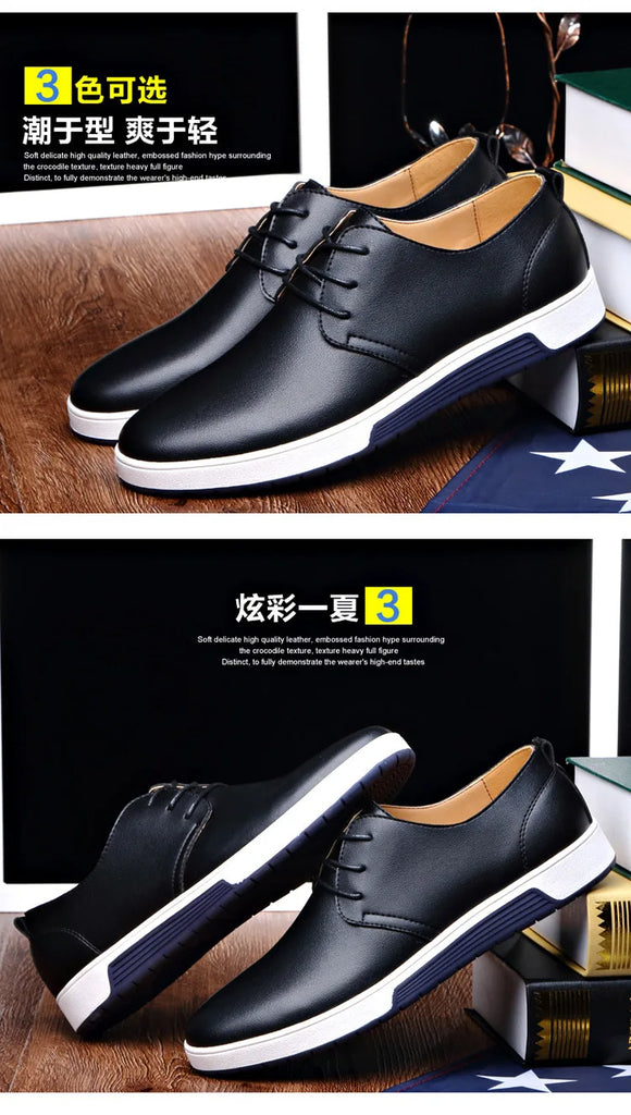 Men's Casual Shoes Lightweight Breathable Men Shoes Flat Lace-Up Sneakers Men White Business Travel Tenis Masculino 2023