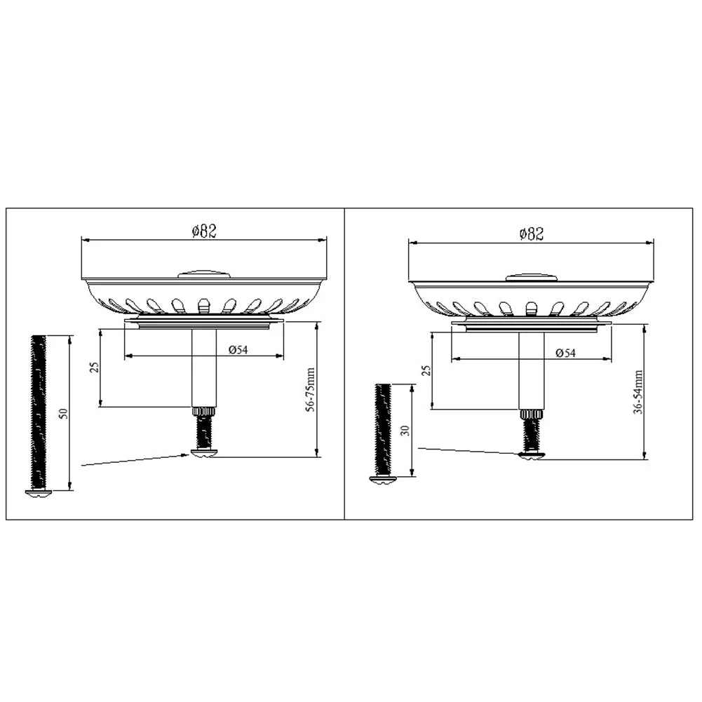 For-Blanco Sink Replacement 82mm Kitchen Sink Strainer Waste Plug Basin Drain Filter Bathroom Kitchen Sink Accessories