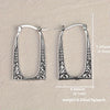 Silver Color Do Old Ethnic Pattern Style U-shaped Hollow Pendant Earrings for Women Retro Fashion Daily Wear Earrings