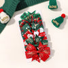 6/8pcs/set Christmas Bows New Year Party Decor Hair Bows for Girl Kids Hair Christmas Decorations Supplies Baby Hair Accessories