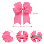 Load image into Gallery viewer, 1/12PCS Girls 6 inch Satin Ribbon Big Hair Clips Kids Barrette Hairgrips Children Ponytail Hair Accessorie
