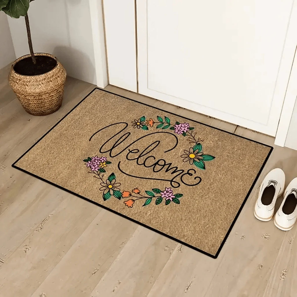 Crystal velvet door mat, non slip bathroom mat, absorbent and machine washable balcony mat