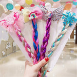 Load image into Gallery viewer, Girls Hair Bow Kids Rainbow Hair Tie Princess Accessories Toddler Snowflake Elastics Baby Accessories No Damage Braid
