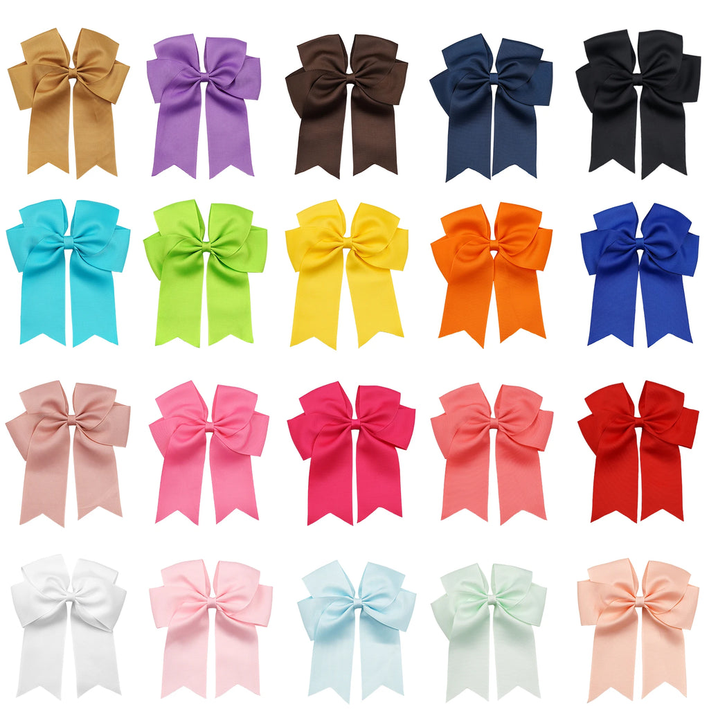 1/12PCS Girls 6 inch Satin Ribbon Big Hair Clips Kids Barrette Hairgrips Children Ponytail Hair Accessorie