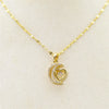 Titanium Steel Moon Heart Dynamic Micro-Set Golden Necklace Women's  Clavicle Chain Accessories