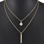 Load image into Gallery viewer, Crystal Charm Layered Pendant Necklace Set For Women Charms Fashion Square Rhinestone Female Vintage Jewelry

