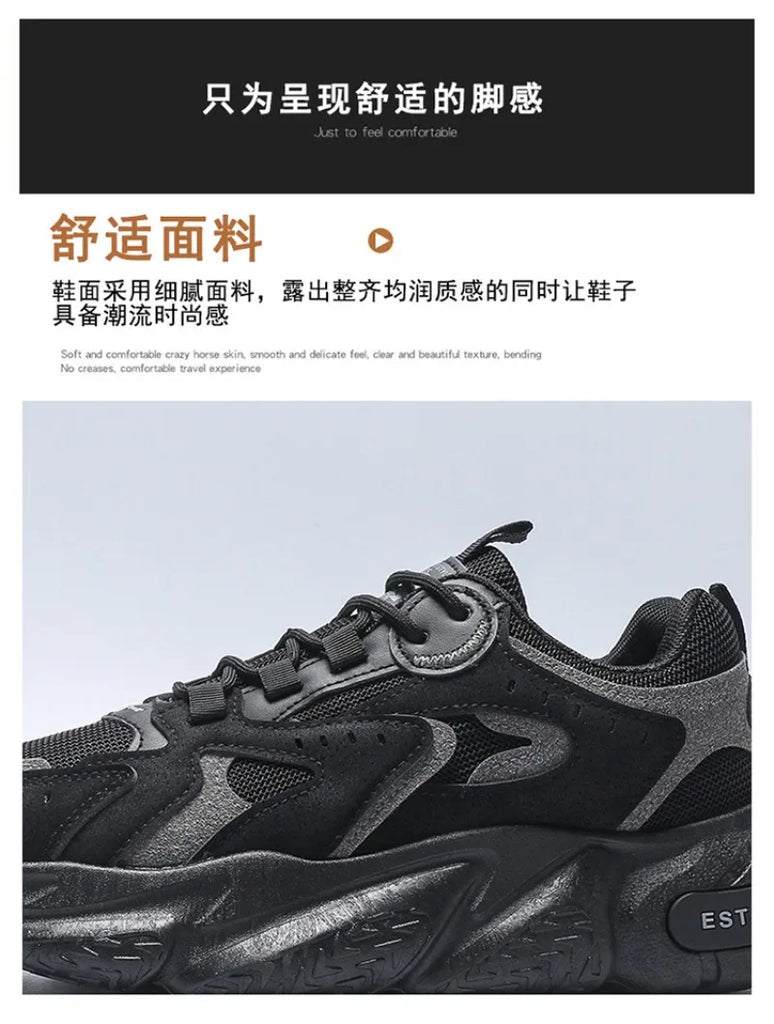 Men's Sneaker Outdoor Mesh Breathable Casual Shoes for Men Luxury Brand Sports Shoes Comfortable Platform Shoes Tenis Masculino