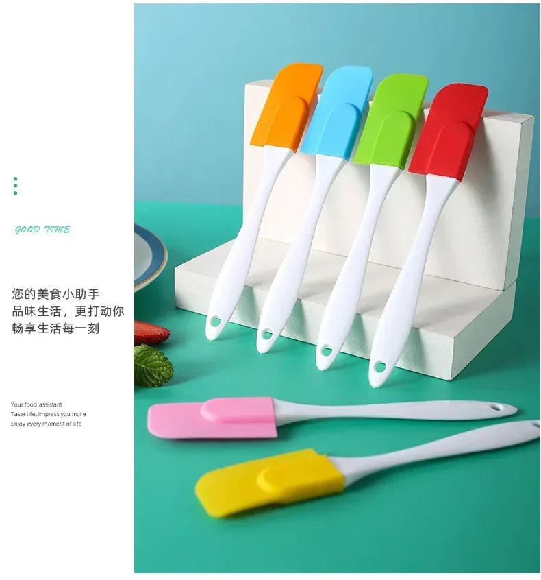 Baking Tools White Handle Silicone Cake Cream Jam Small Scraper Detachable Kitchen Items